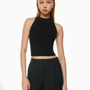 Sculpt Knit Mockneck Halter Top